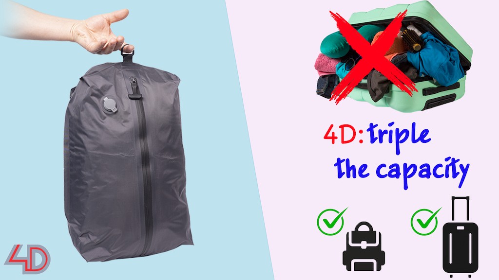 4D Pack: triple your backpack & suitcase capacity! pre-order campaign