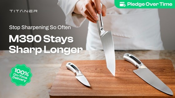 Titaner MAKO: World\'s First M390 & CNC Handle Kitchen Knife