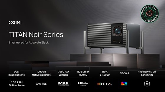XGIMI TITAN Noir Series: A Dual Iris 4K RGB Laser Projector
