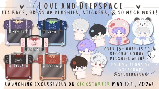 Love and Deepspace ITA Bags & Dress Up Chibi Plushies