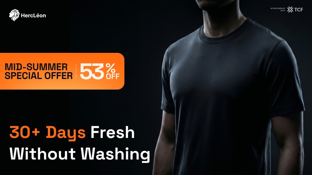HercShirt V5.0: First Tee That Stays Smell-Free for 30+ Days