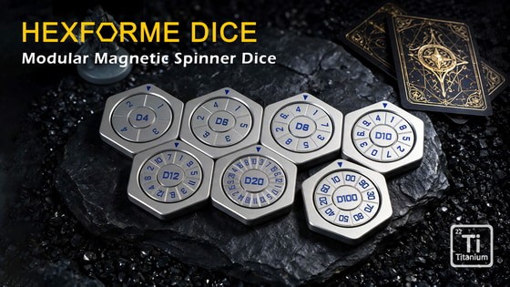 HEXFORME DICE: Ultra-Thin Modular Magnetic Spinner Dice